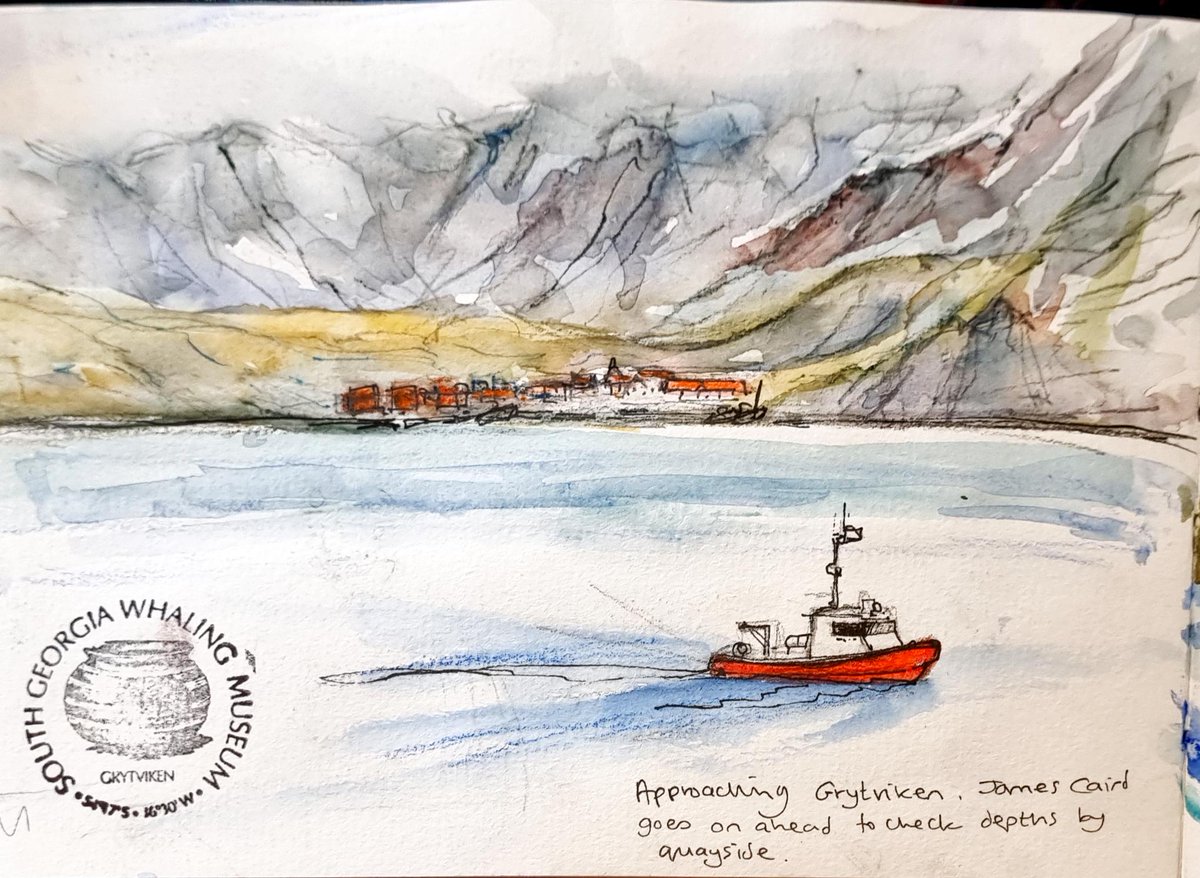hmsprotector's tweet photo. Each #Antarctic Season we deploy with an Artist from @FoSPRI. This season Claudia Myatt has joined us and over the next couple of weeks we will showcase some of her work and chat with her about her time here in the Antarctic with us! 🖌️❄️🦭
#art 
#Create https://t.co/RWrr8gs0HO