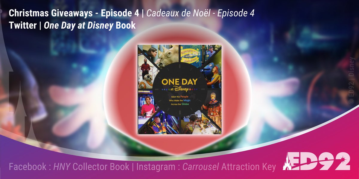ED92Magic's tweet photo. 🎁🎄GIVEAWAY - 4🎄🎁 

Enter on Twitter for a chance to win a book One Day at Disney 📖 

1️⃣ Follow ED92 on Twitter
2️⃣ Like this Tweet
3️⃣ Retweet this Tweet

Contest open until December 30th 6pm https://t.co/TCtgmLqtIo