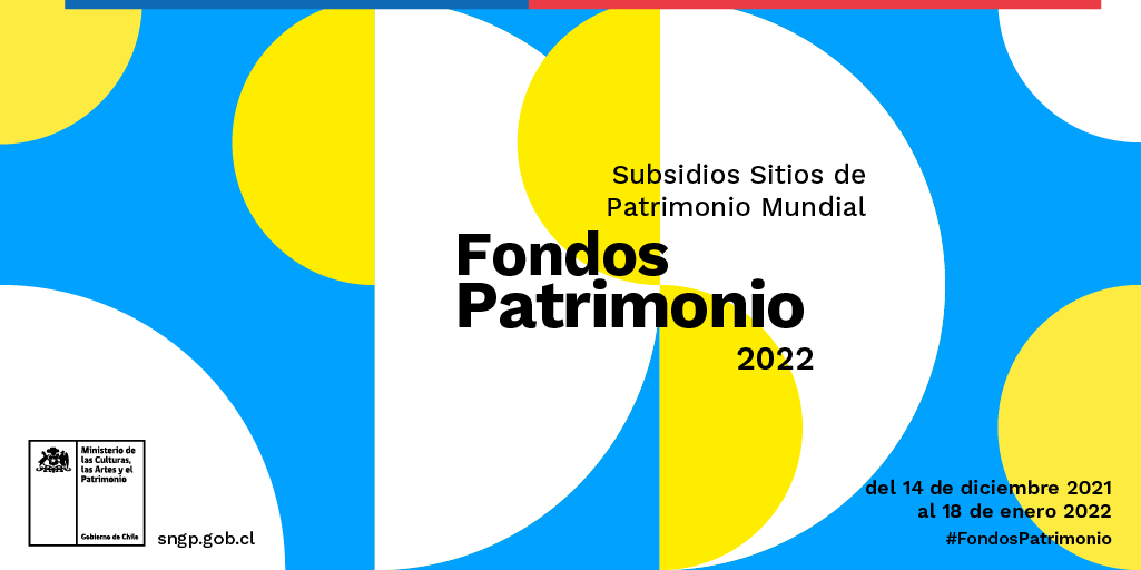 patrimonio_cl's tweet photo. 📢 Servicio @patrimonio_cl a través del Centro Nacional de Sitios del Patrimonio Mundial, te invita a participar de la convocatoria de postulación a Subsidios del Programa Social Sitios de Patrimonio Mundial, correspondiente al año 2022. 
🔴Detalles en https://t.co/bsVmDLQ83z https://t.co/KjThi1FfVx