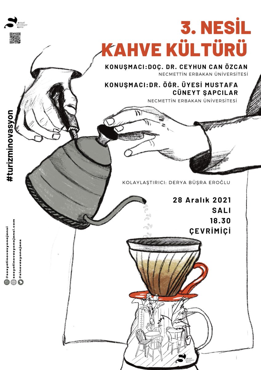 "3.Nesil Kahve Kültürü" programımızda Doç. Dr. Ceyhun Can Özcan ve Dr. Öğr. Üyesi Mustafa Cüneyt Şapçılar ile kahve kültürünün değişen yenilik dinamiklerini ele alacağız. 

Değerli takipçilerimiz 28 Aralık Salı günü 18.30'da görüşmek üzere!