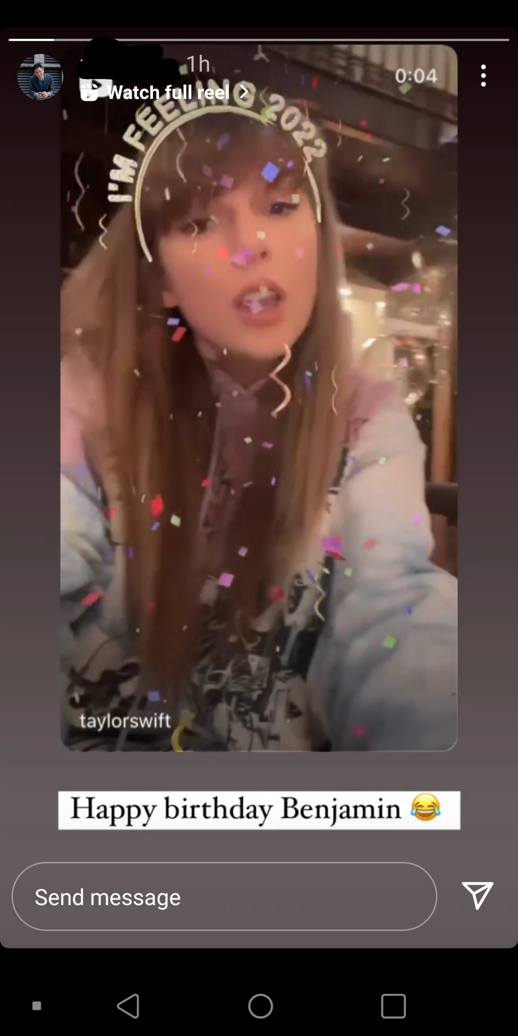 MY BAND DIRECTOR?? WISHING TAYLOR SWIFT\S CAT A HAPPY BIRTHDAY ON HIS INSTAGRAM STORY??? 