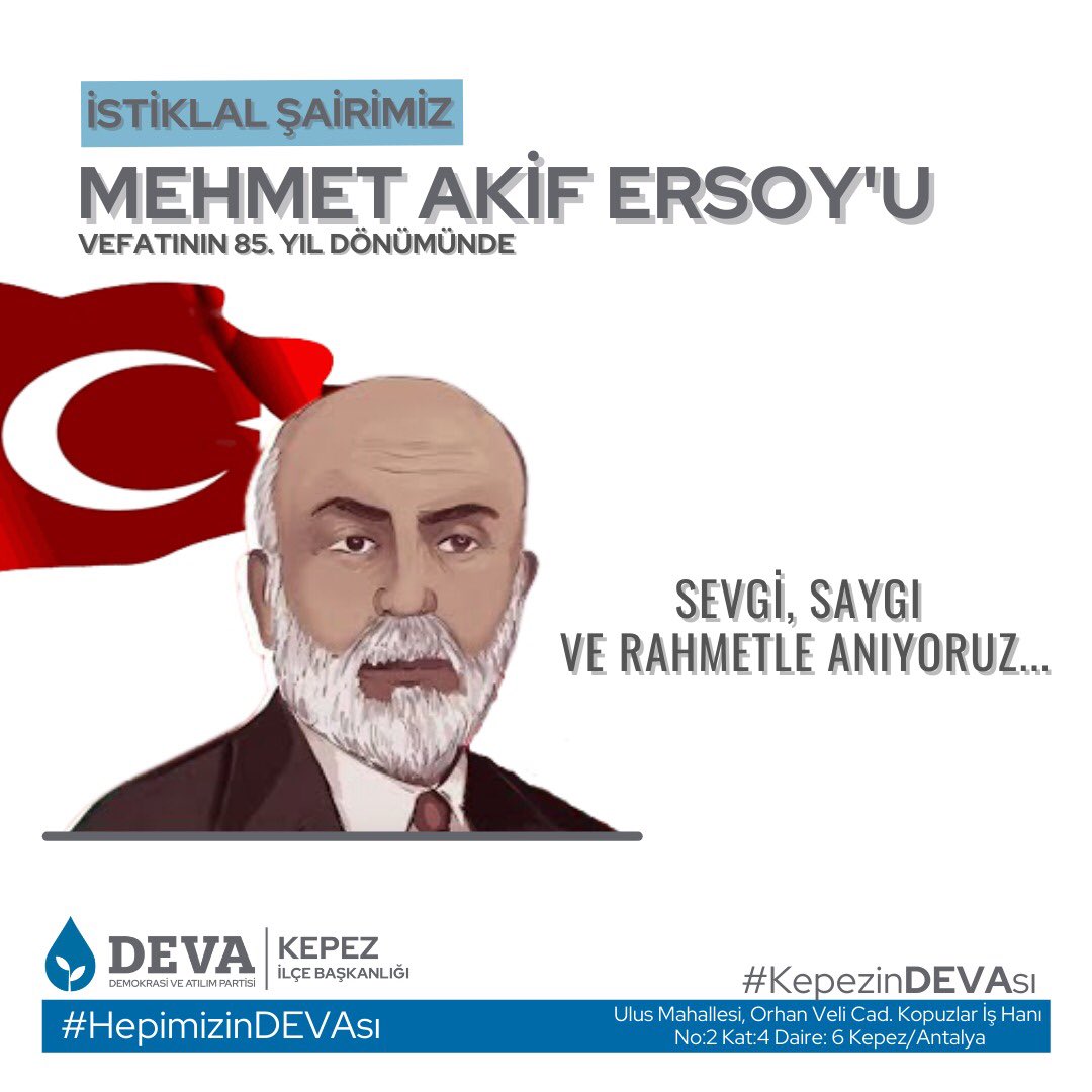Sevgi, saygı ve rahmetle anıyoruz… #mehmetakifersoy