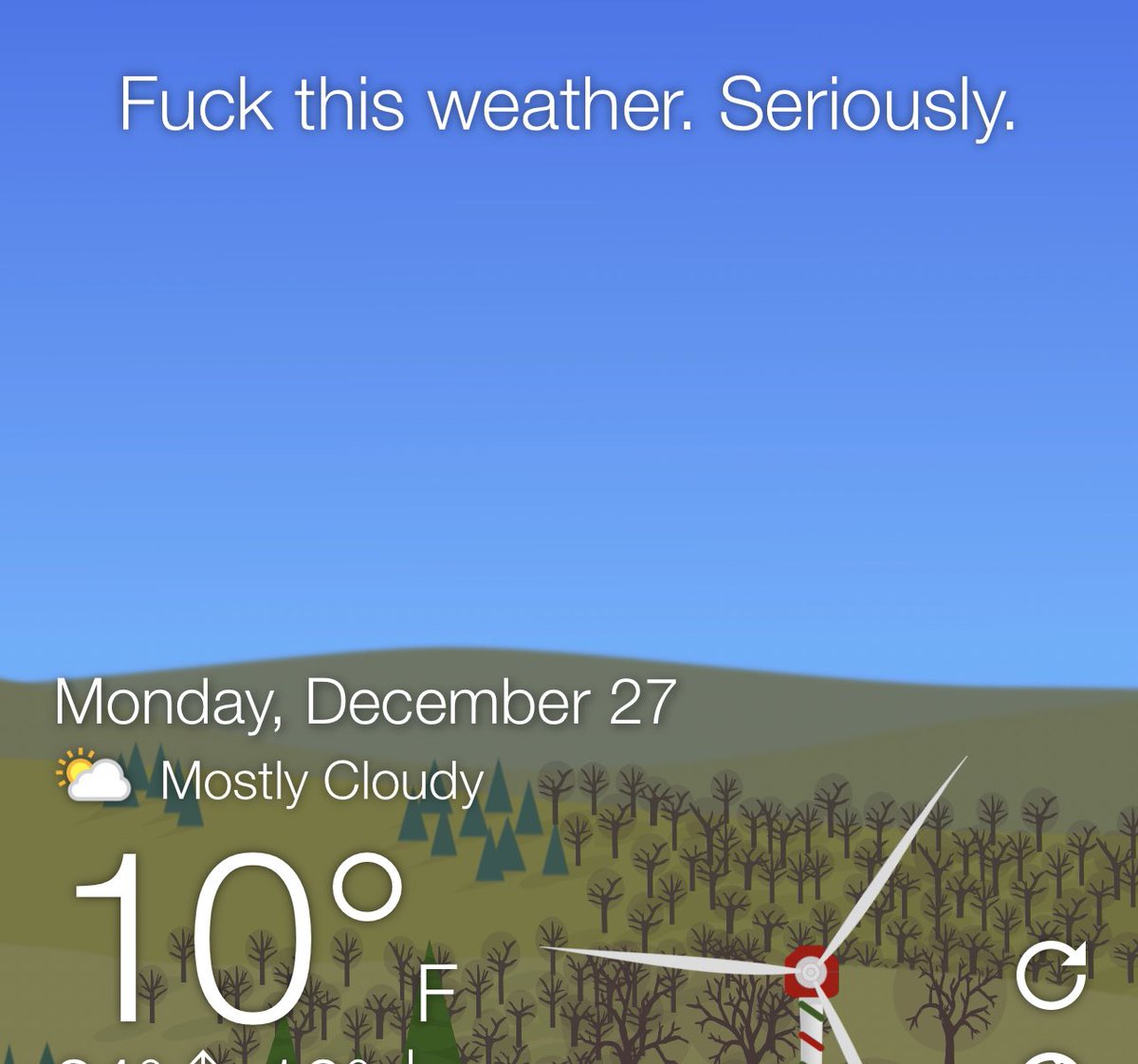 Hey <a href="/AlaskaChive/">Alaska Chive</a>, come get your weather. It's down here in Washington.