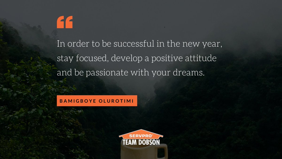 servproant's tweet image. It's Monday and a new year is almost here! 

Make this last week of December worth it!

#MondayMotivation #SERVPRO #TeamDobson