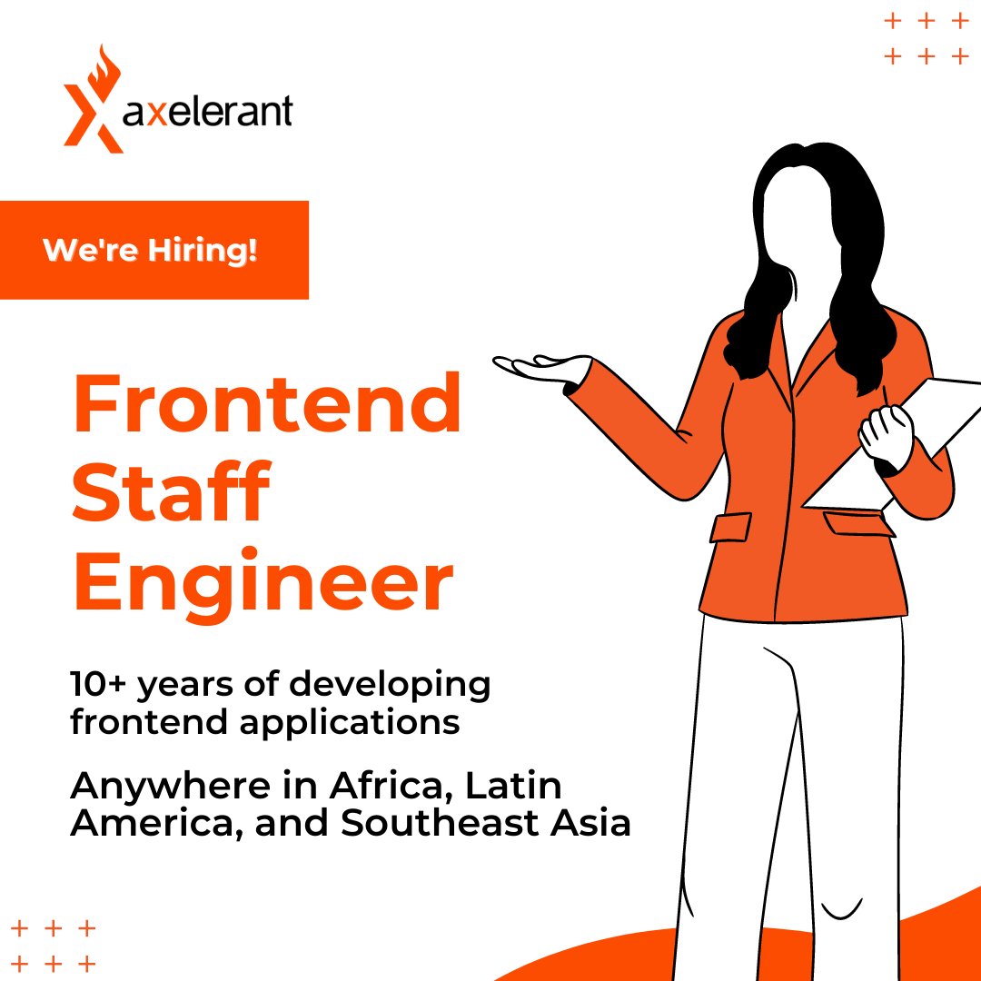 axelerant's tweet photo. Now hiring #FrontendStaffEngineers. If you want to work in a people-first culture and have experience in:
💻 Developing #Frontend applications
📑 #AgileMethodologies
😎 #GitHub or #Gitlab
Join us: https://t.co/jme2N7UQET
#NowHiring #FrontendEngineers https://t.co/Jil031WgAr