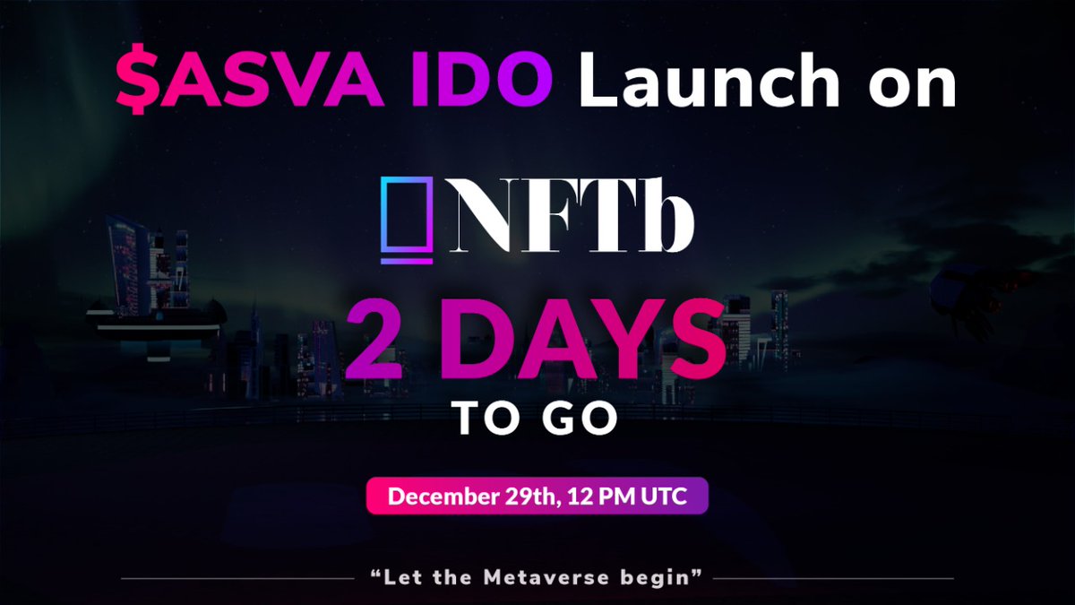 SuperPortalai's tweet photo. Buckle up Asva Riders⚡⚡

✅Only 2⃣ days left until we announce our next $ASVA IDO on @nftbmarket 🔥

📌 Find more details on how to participate: https://t.co/xfp8Yhcfuz

#MetaLaunch #IDO #Nftb #Launchpad https://t.co/AiCcZ9Pe7a