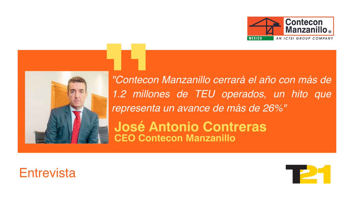 📹 Mira la entrevista que el CEO de #ConteconManzanillo tuvo con @BetoZanela de @GrupoT21
#Puertos #Manzanillo
👉 bit.ly/3ErxUoJ