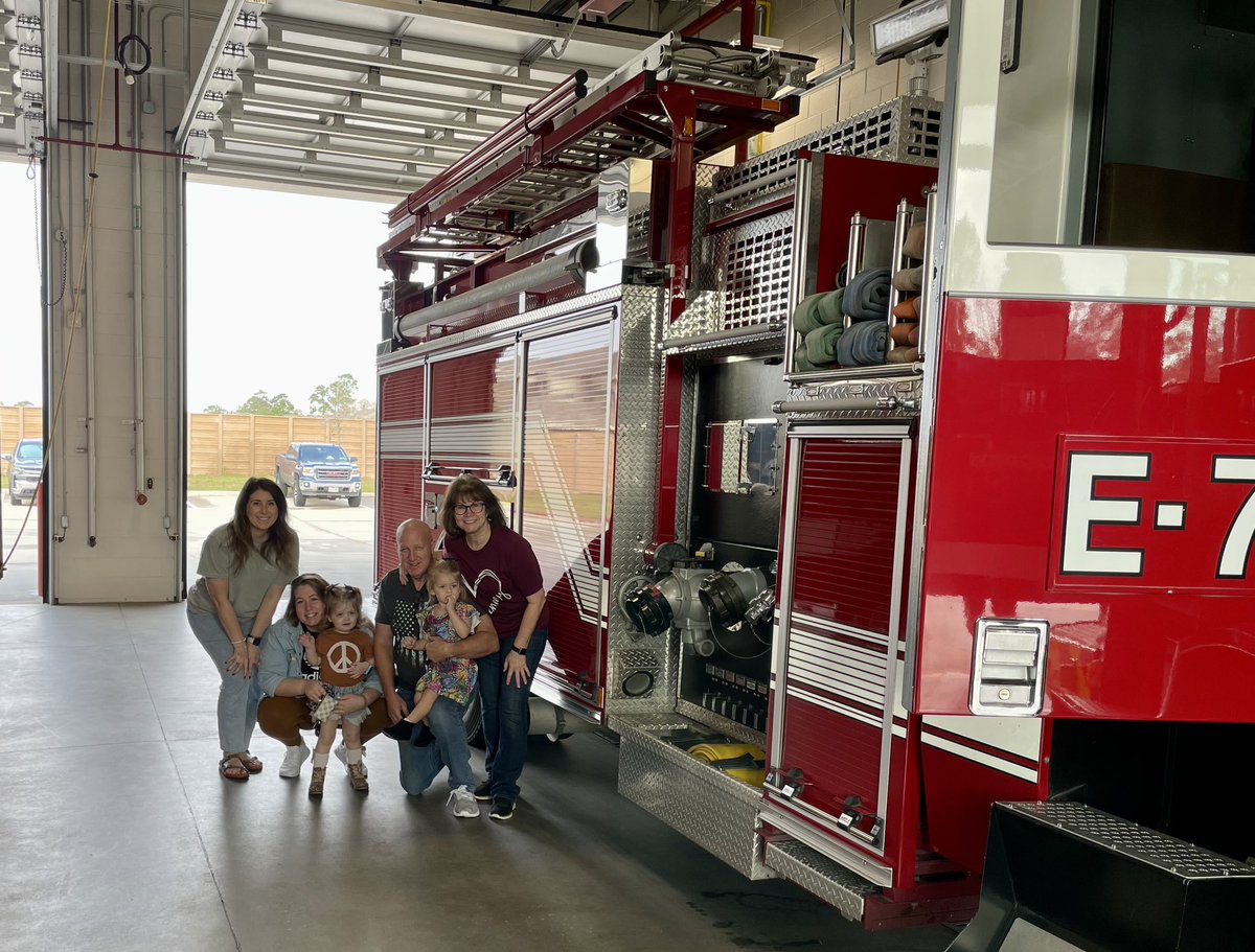 Fire Chief Ken Kreger taking advantage of his day off, brought his family to Fire Station 7 for a tour.  #Conroe #ConroeFire #TexasFire #FireChief