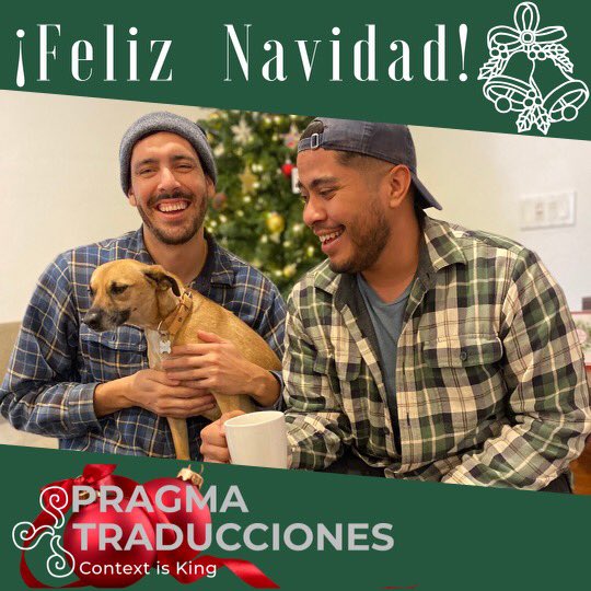 PragmaTrad's tweet photo. Pragma Translations and Pila 🐶 are wishing you a Merry Christmas and Happy Holidays! We hope that this new year will be full of vision, peace and joy. #businessdog #dog #translation #interpreter #translator #languages #signlanguage #freelancer #pragmaTranslation #contextIsKing https://t.co/wKDiyZUU4U