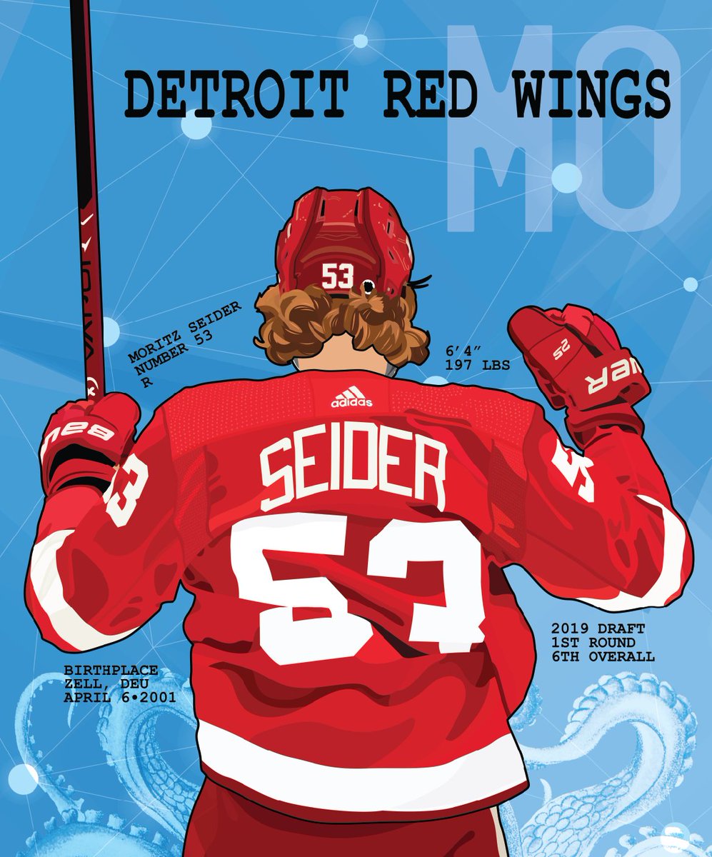 eyeontheblueli1's tweet photo. Player posters - Moritz Seider. #lgrw #detroitredwings #nhl https://t.co/SE8sXKCT5w