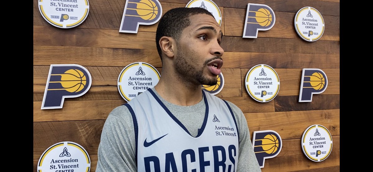 PacersJJ's tweet photo. Really good story out of @Pacers practice today as Keifer Sykes talked about his long journey to an @nba contract. Mentioned playing “in 5 continents” It will be easy root for #28 this week. https://t.co/YwhjP5trrC