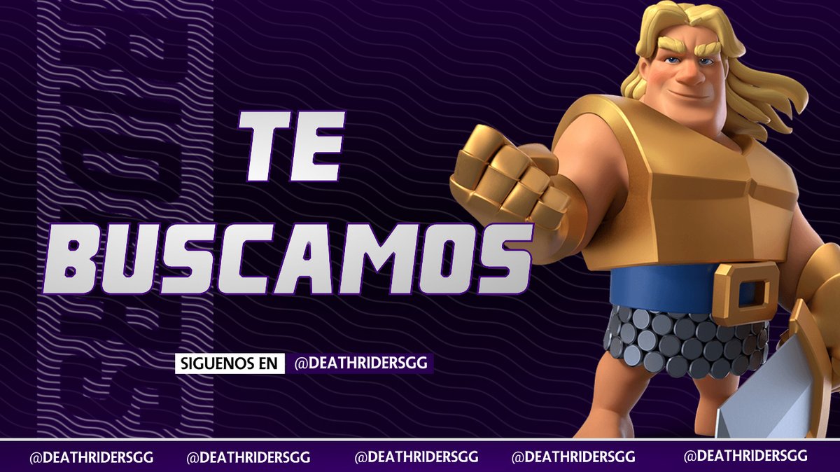 Death Riders eSports (@deathridersgg) on Twitter photo #ClashRoyale
Estamos en busca de Jugadores y un capitán
que quieran formar parte del equipo.
📌Responsable
📌Uso de WhatsApp y discord
Si quieres formar parte del equipo envía tus stats y CV a nuestro MD o al de <a href="/Fredy18__/">カミラFredy ❁</a>
Beneficios MD
#WeAreDR #ClashRoyale
Estamos en busca de Jugadores y un capitán
que quieran formar parte del equipo.
📌Responsable
📌Uso de WhatsApp y discord
Si quieres formar parte del equipo envía tus stats y CV a nuestro MD o al de <a href="/Fredy18__/">カミラFredy ❁</a>
Beneficios MD
#WeAreDR