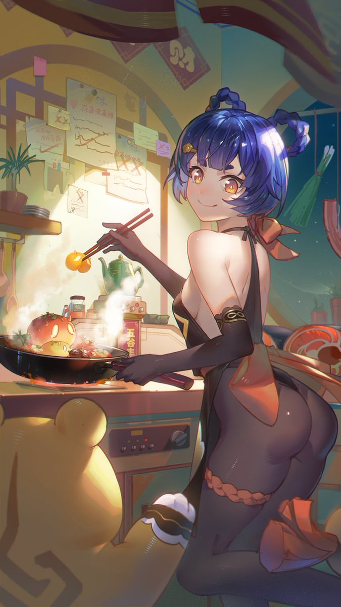 _Cheff_Xiangli_'s tweet photo. -° Oh veo que ya llegaste, toma asiento en un ratito te atenderé como es debido ~ https://t.co/UhxDVPDuEk