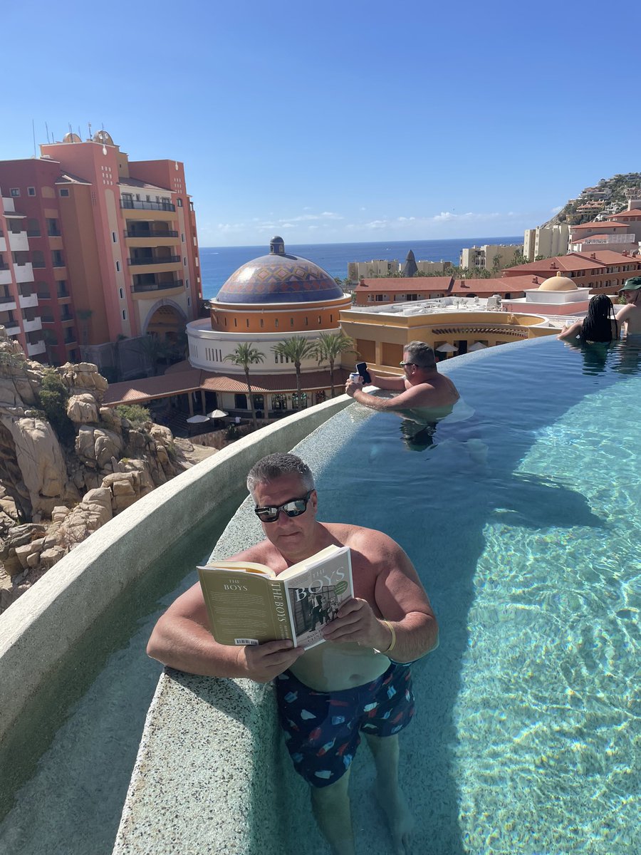 sanders4403's tweet photo. Really enjoying The Boys @RealRonHoward while I take in some sunshine in Cabo.  It was on my Christmas list and Santa came through. https://t.co/KbjccyACX4
