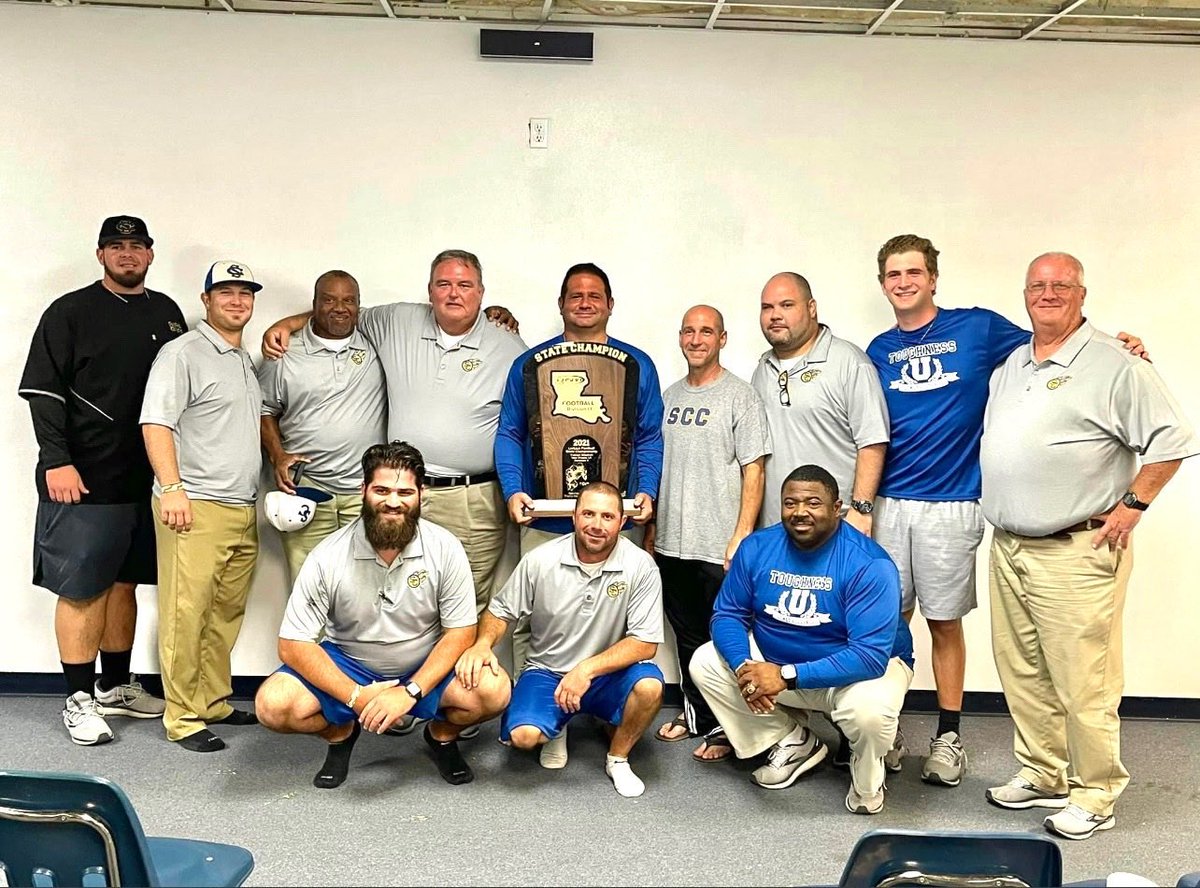 LAFBReport's tweet photo. .@LAFBReport 2021 Best of #LAHSFB Coach of the Year:

.@SteinWayne, St. Charles Catholic!

Coach Stein and his staff led the Comets through a devastating hurricane and an extremely challenging schedule in route to a State Championship!

Congrats Coach! ⬇️
#LouisianaFootballReport https://t.co/ZhXT1Hoh3r