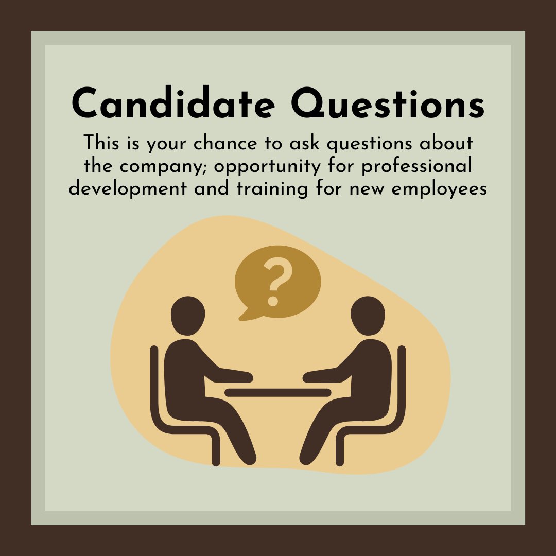 HireOleMissRebs's tweet image. What to expect when you enter your interview! Every interview follows a certain pattern that you should familiarize yourself with. #interview101 #interviewphases #hireolemissrebs