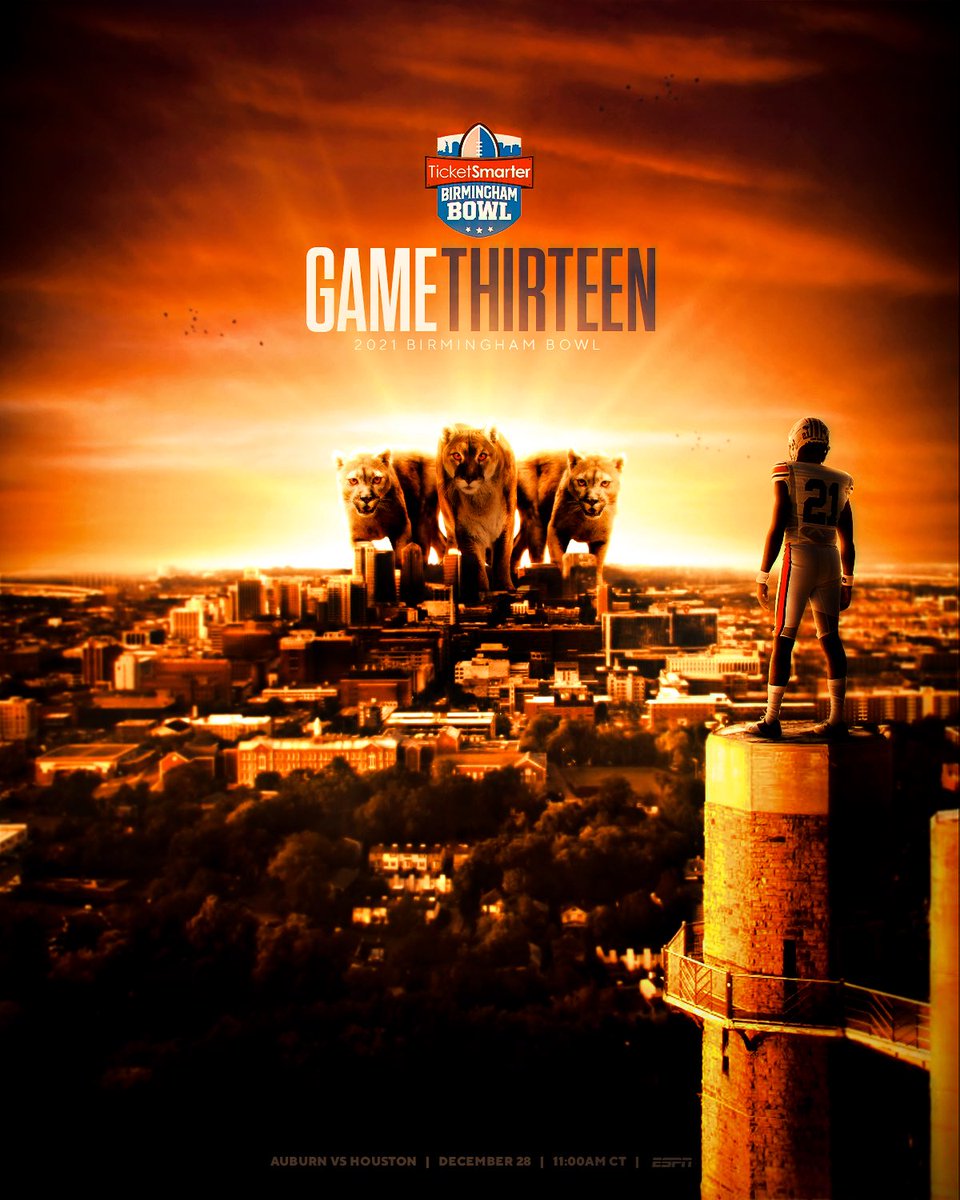 AuburnFootball's tweet photo. Game 13: The Birmingham Bowl

#WarEagle | #AuburnMade https://t.co/aY7mMDBNa9