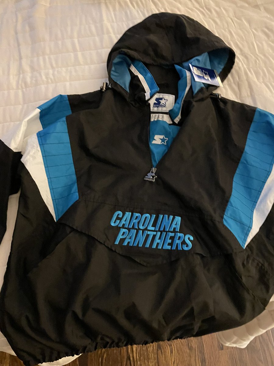 CoachWammock's tweet photo. Thank you, @MrsWammock for the awesome @Panthers Starter jacket!!!  I feel like the real deal now!!!  #SantaDidGood https://t.co/lIznEGVT43