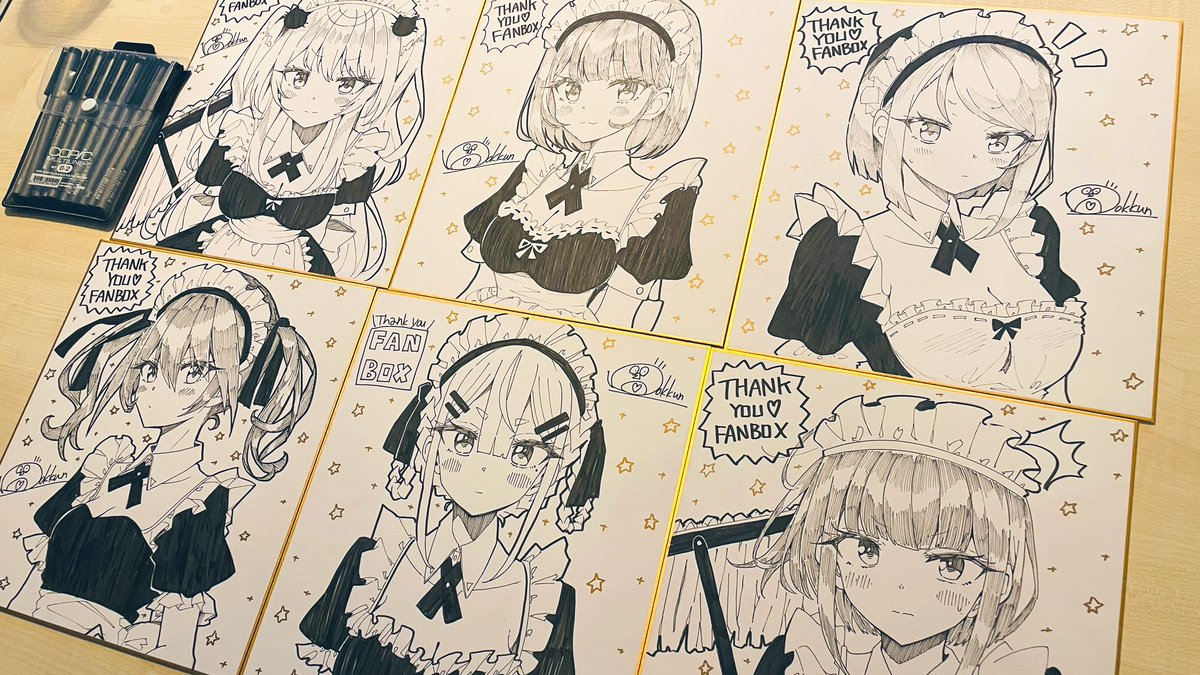 FANBOXの特典色紙6枚出来た!!
今日発送します〜! 