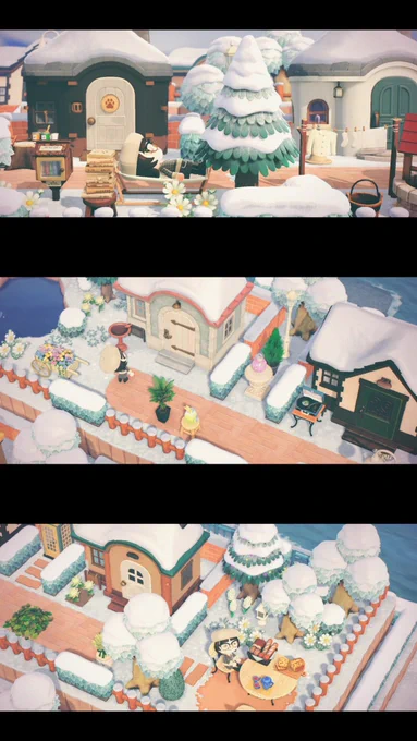 全住民の引っ越しがやっと終わってとりあえず住宅街完成した #あつ森 