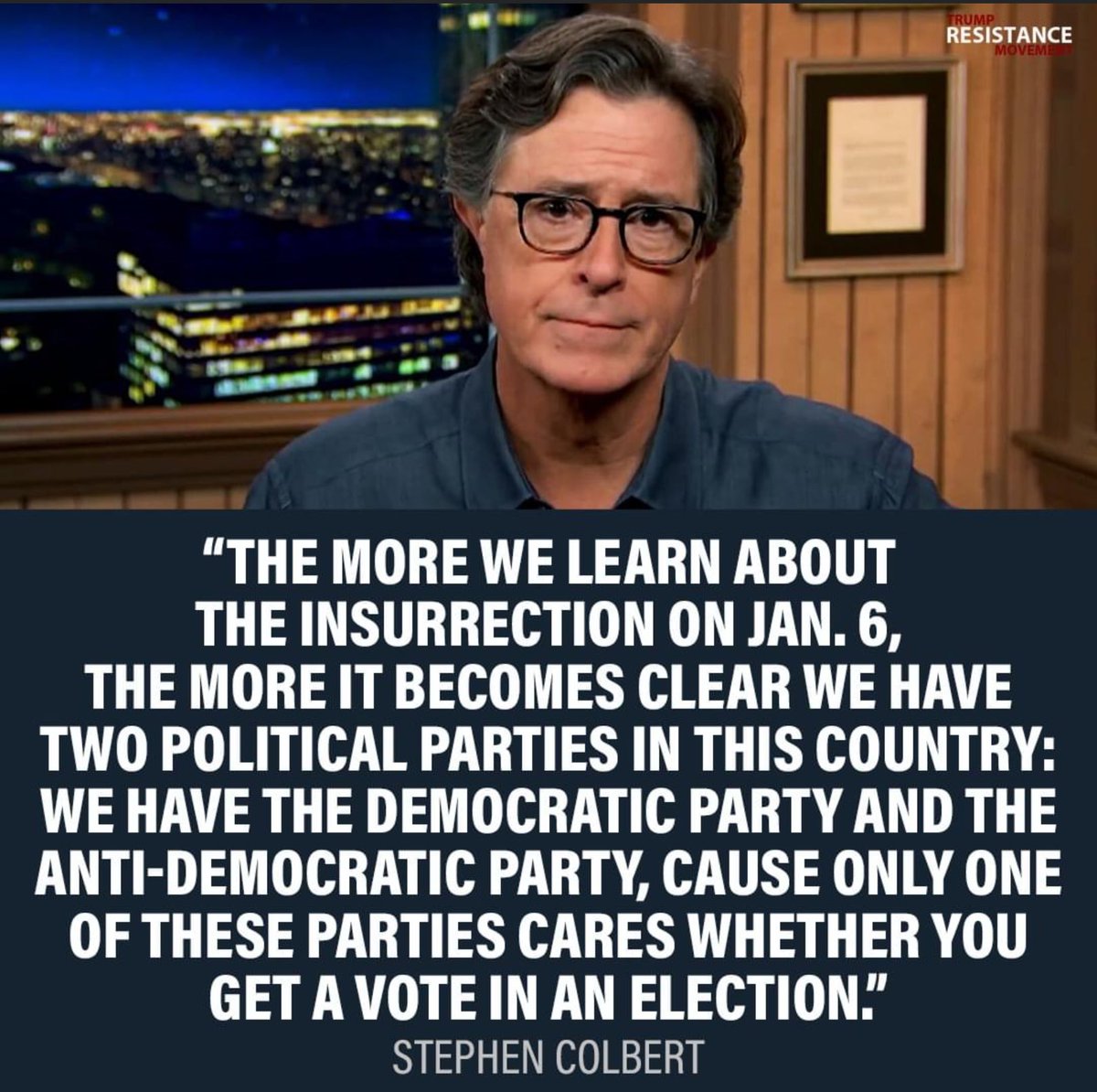 tizzywoman's tweet photo. You can always count on @StephenAtHome for a #TruthSandwich. https://t.co/NMYswBl6t5
