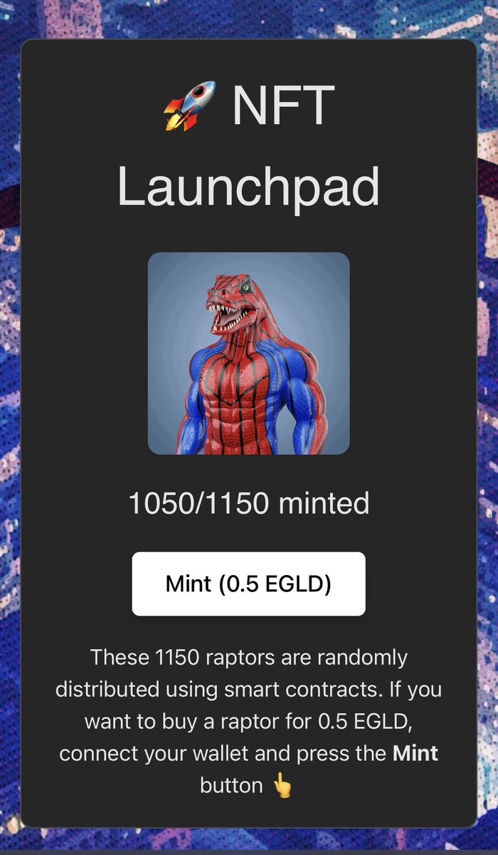 RogueRaptorsNFT's tweet photo. 100 RAPTORS TO GO! 💯

Mint yours here: https://t.co/15ey8shvXf

To celebrate we are giving away 0.25 EGLD 🎁

To win the EGLD simply:

✅ Follow @RogueRaptorsNFT 
✅ Like and retweet this post

#EGLD #NFTCommunity #NFTs https://t.co/67xfCvG7n8