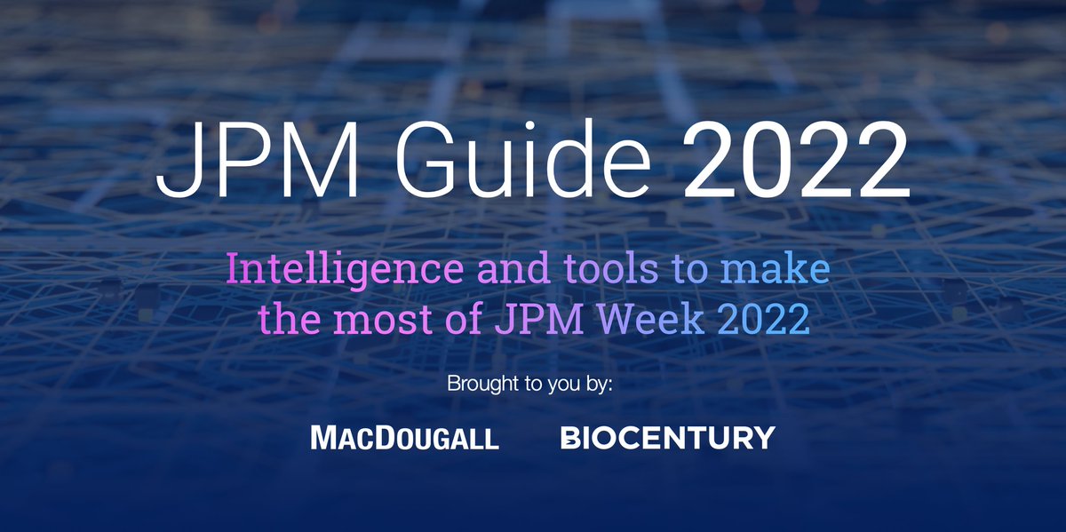 macdougallbio's tweet photo. Visit https://t.co/VYMqbizRwC to make the most of your #JPM22 virtual experience, brought to you by MacDougall and @BioCentury. #healthcarepartneringweek #JPMGuide https://t.co/zM4M07p0xU