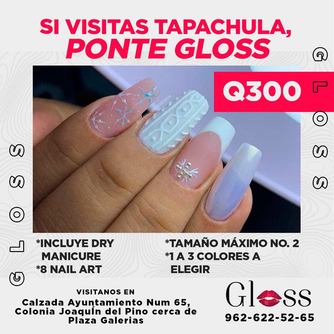 GLOSS_NailsD's tweet photo. Polygel, efecto Sueter🧣❄️

¿Nos conoces? Prueba nuestros servicios.🧖🏼‍♀️

📍Estamos ubicados a 3 minutos de Plaza Galeria
📲Escríbe al WhatsApp, Agenda una cita solo con un click en el siguiente link
⤵️⤵️⤵️

https://t.co/1SCDELqN4G

#glossnailsdesign #tapachula https://t.co/gBES4nE4KF