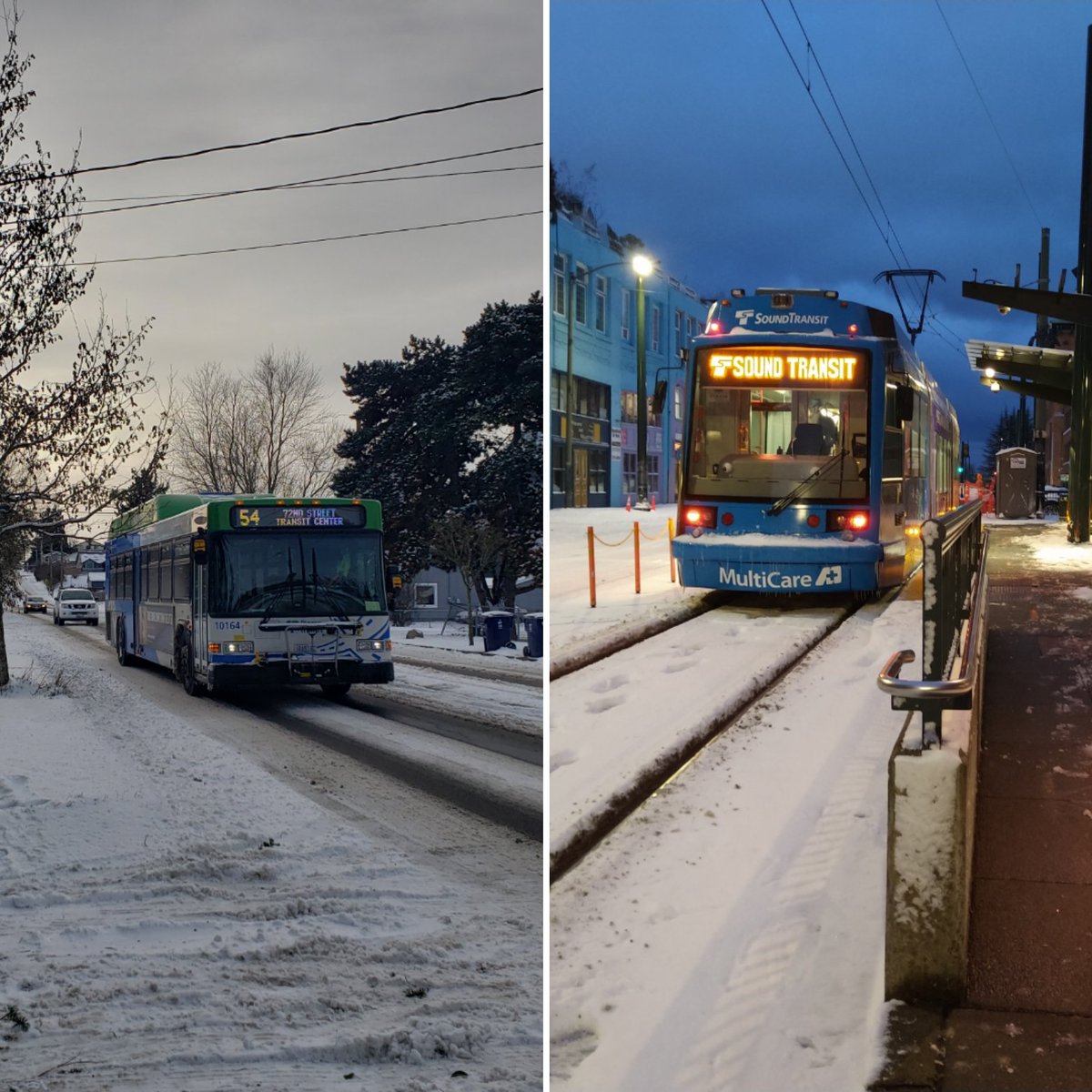 DowntownOntheGo's tweet photo. @piercetransit and @soundtransit, looking good in the snow and keeping Tacoma moving! 😎❄️
Be sure to check snow routes and delays before you leave the house.
Pierce Transit: https://t.co/8ehDNaWdJN
Sound Transit: https://t.co/L4Qq4QObKw
ST Link 📸: @meloyanik
#ride253 https://t.co/kO2r5iJYCK