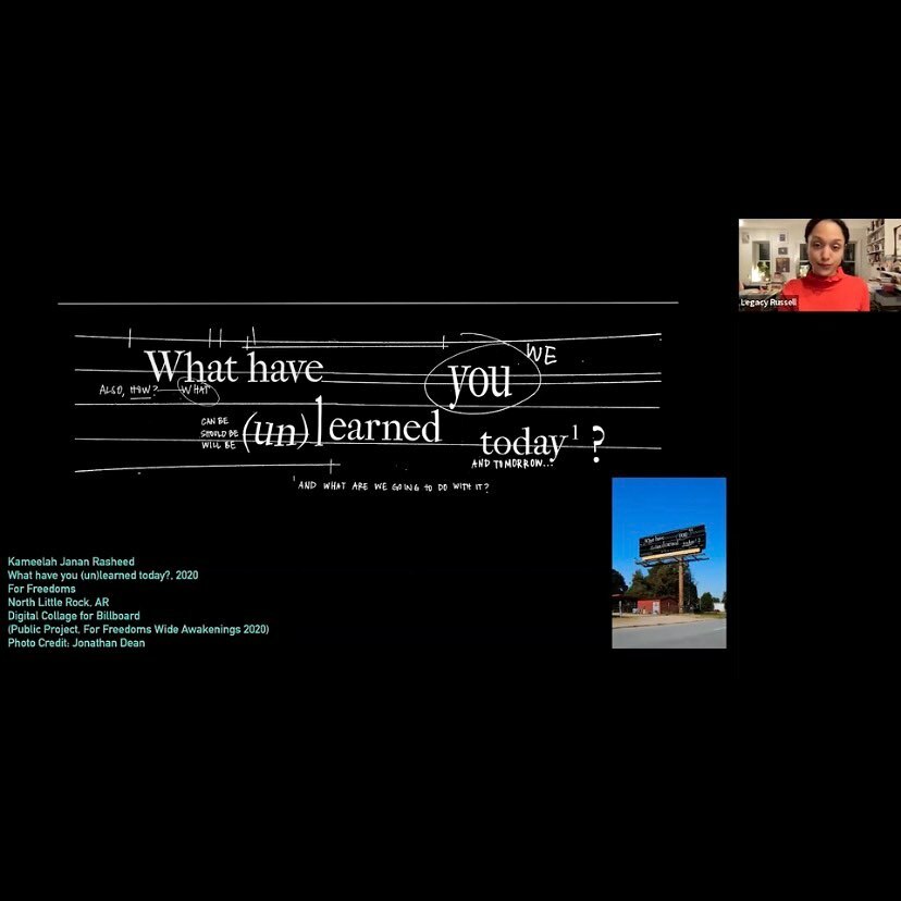 On November 29th, curator and writer Legacy Russell ( @ellerustle ) delivered the fifteenth annual Distinguished Critic Lecture, a series co-sponsored by AICA-USA and the Vera List Center for Art and Politics. “On Footnotes,” Russell's seemingly straight… instagr.am/p/CX__NWxlnXp/