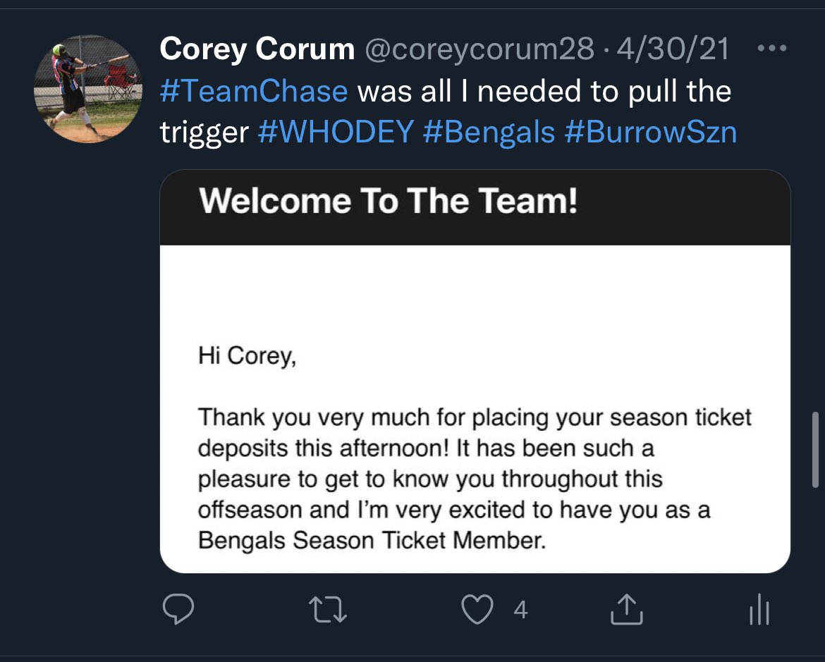 coreycorum28's tweet photo. Hey @Real10jayy__ just got a signed jersey out of a mystery box you signed on 06/05/2021 which happens to be my birthday. Help me finish the Jungle Cave!! I’ll be using my season tickets to watch you ball out this Sunday!! #weownthenorth #clinchit #griddy @Bengals @bengaljims_BTR https://t.co/hbonAH3gNO