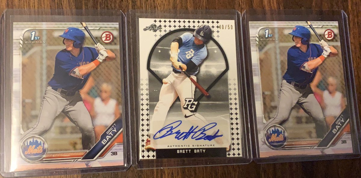 Day 8 of the #12DaysOfMMO Giveaways brings these three cards from Mets prospect Brett Baty. 

Must retweet and follow to enter.