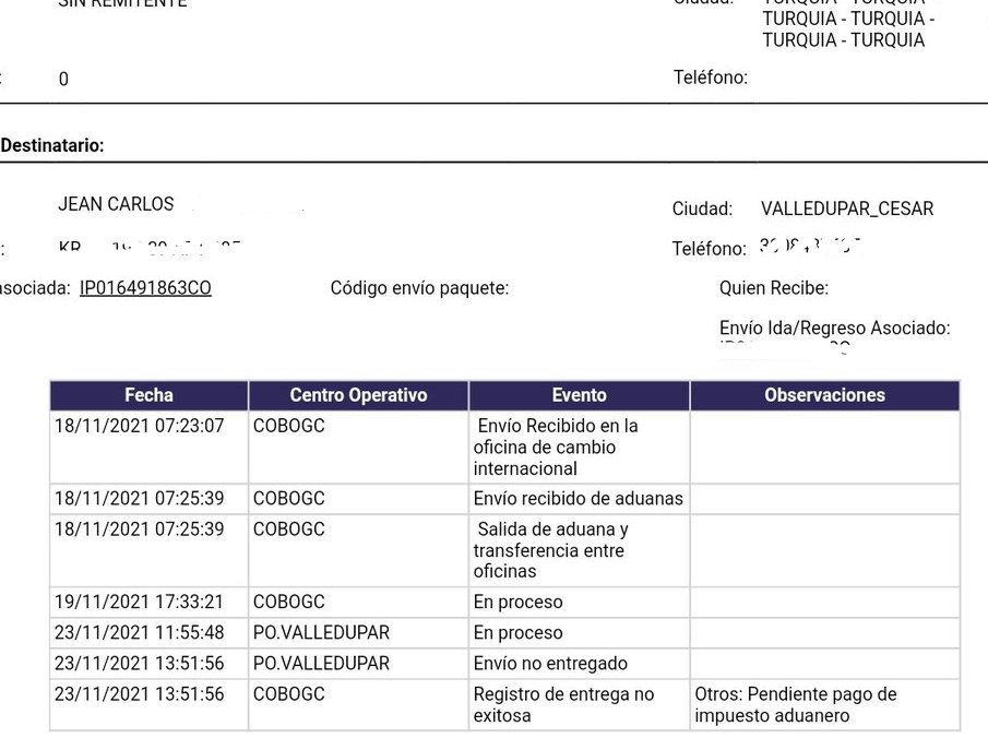 ortegaus's tweet photo. @472Colombia Cada vez que me contacto con 472 me dicen que espere 10 a 15 días ya tengo un mes esperando mi paquete, no tienen ni la amabilidad de cambiarle el estado para que me llegue el producto.
@gustavo_araque @sicsuper #SuPaqueteNoEstaSeguro #MiPaqueteNoLlega #SePerdio https://t.co/8rTrcuf0Ev