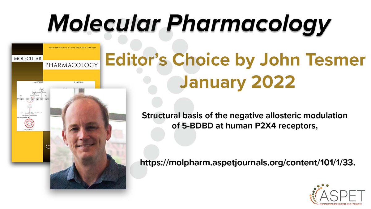 ASPET's tweet photo. The activity of purinergic receptors is associated with neuropathic pain, inflammation, and vasodilatation. This paper provides a structural explanation for the allosteric action of a small molecule antagonist of the human P2X4 receptor. https://t.co/N7fg1m928p https://t.co/Q0ZVXagdew