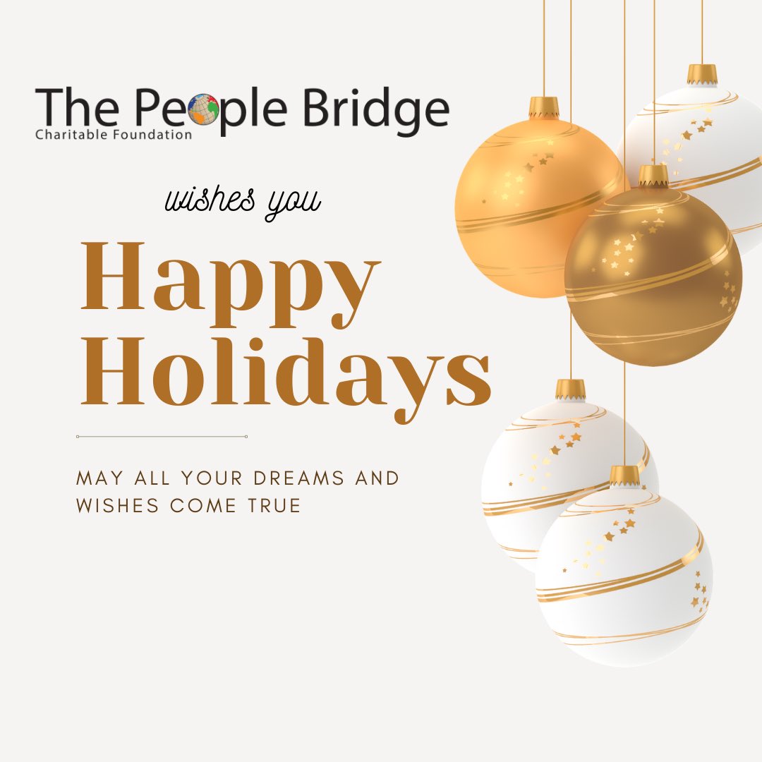 The People Bridge wishes you happy holidays!

Read our newsletter holiday edition on the link below: 
mailchi.mp/4cd37fe005cf/f…