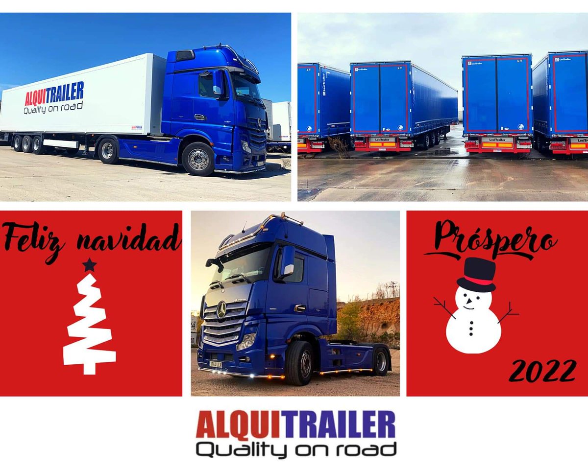 Desde alquitrailer queremos desearos una muy feliz navidad y un próspero 2022 🎁🎄

Que este año que entra podamos seguir ayudándoos a cumplir vuestros sueños y que nada os quite la ilusión para seguir adelante.

🔴🔵

#alquitrailer #qualityonroad #felicesfiestas #prospero2022