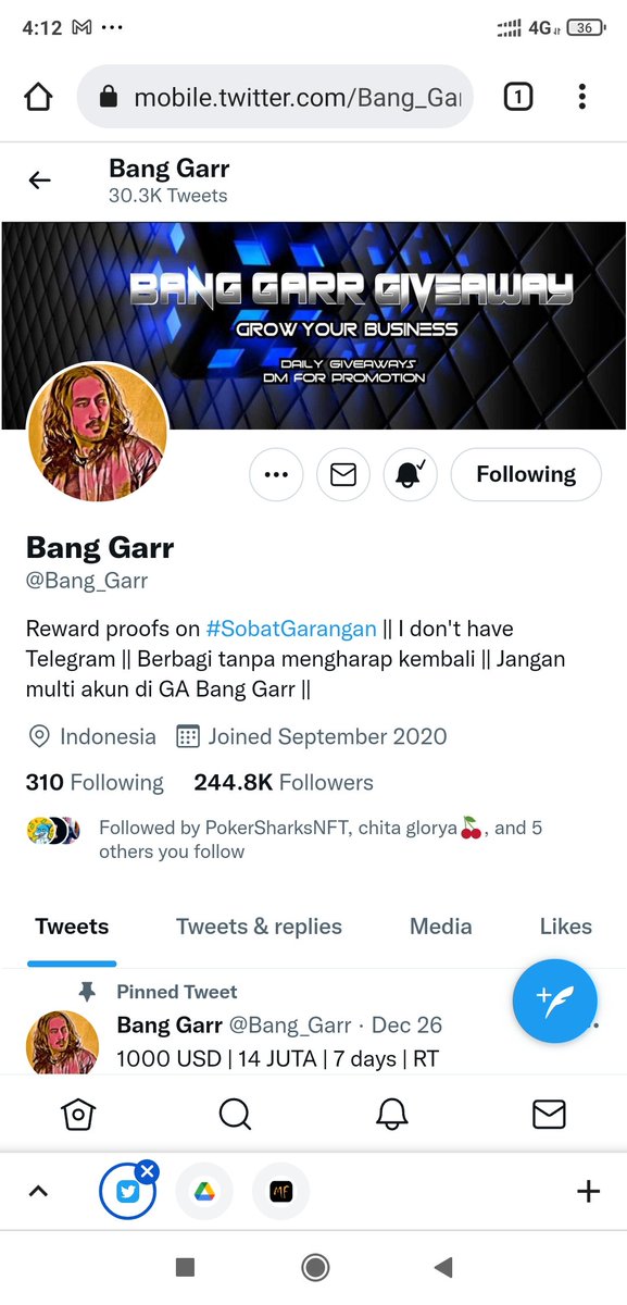 amrizaky1007's tweet photo. @Bang_Garr done ya gan.. semoga menang
.. https://t.co/E8FIk8vnuS