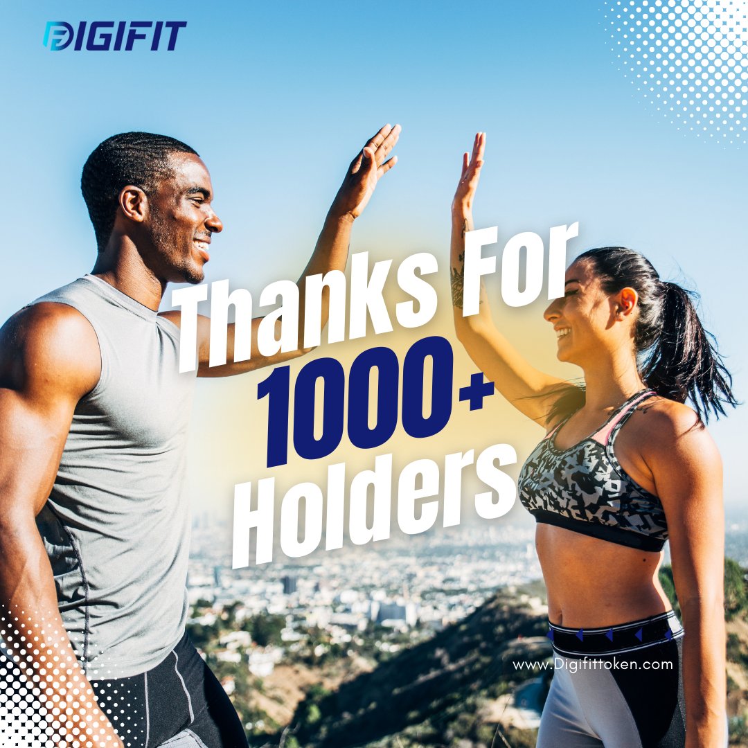 digifittoken's tweet photo. A big thank you for helping our community grow. First Milestone of 1,000 holders achieved!

Lets keep growing!!!!

#DIGIFITTOKEN #cryptocurrency #DGI #Bitcoin #fitness #trending https://t.co/2SgNJBqyc5
