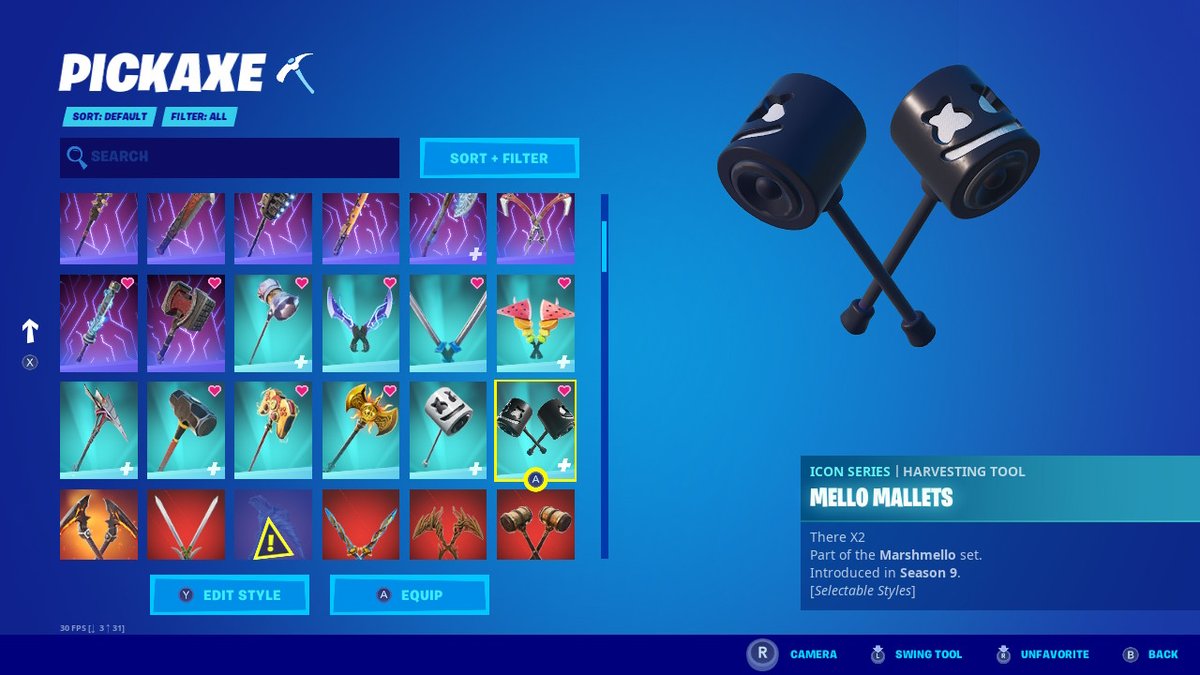 Lil_Sephy's tweet photo. So for some reason the Icon of Marshmello's dualies updates when changing the style, and it only works on his dualies. https://t.co/8XdME3yYMR