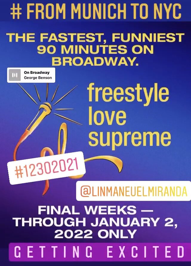 wibke67's tweet photo. @Lin_Manuel @freestylelove We’re on our way… still can’t believe it!!! From abroad… after Covid… beaming 😁 https://t.co/nASxSbXRtv
