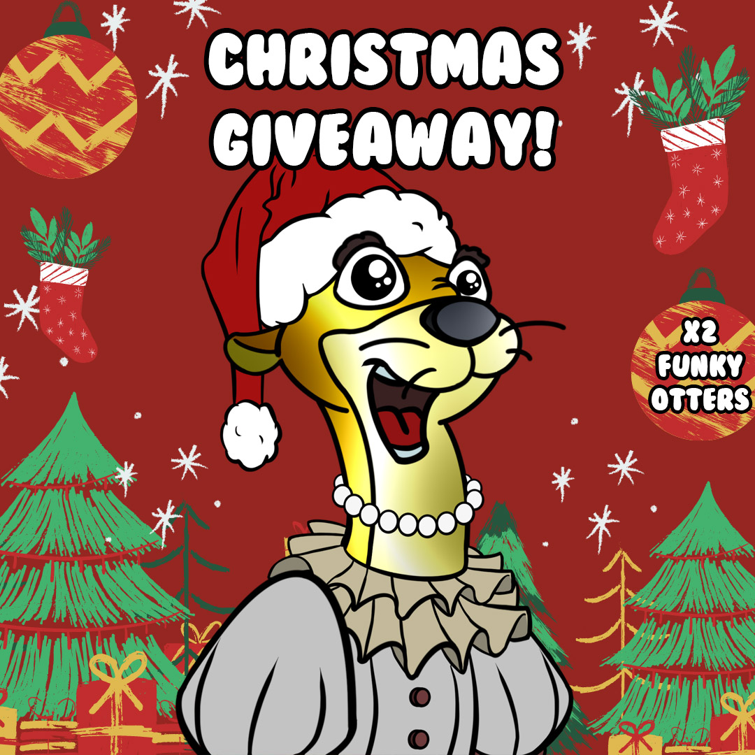 To celebrate our upcoming announcements we are giving away 2 of our #NFTs for free!🎉
 
To enter👇
✅♥ &amp; RT
✅Tag 2 Friends
✅Follow <a href="/FunkyOtters/">Funky Otters</a> 
 
🎉Ends in 4 days.
 
Don't forget to check out the Discord and Instagram giveaways, too!
 
#NFT #NFTgiveaways #NFTGiveaway