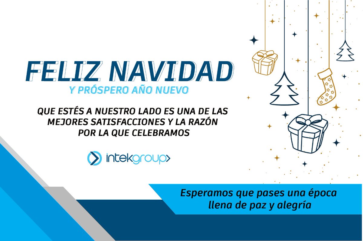 Intek_Group's tweet photo. ¡ Felices Fiestas les deseamos desde Intek Group !
#intek_group https://t.co/uvj5v1IPfl
