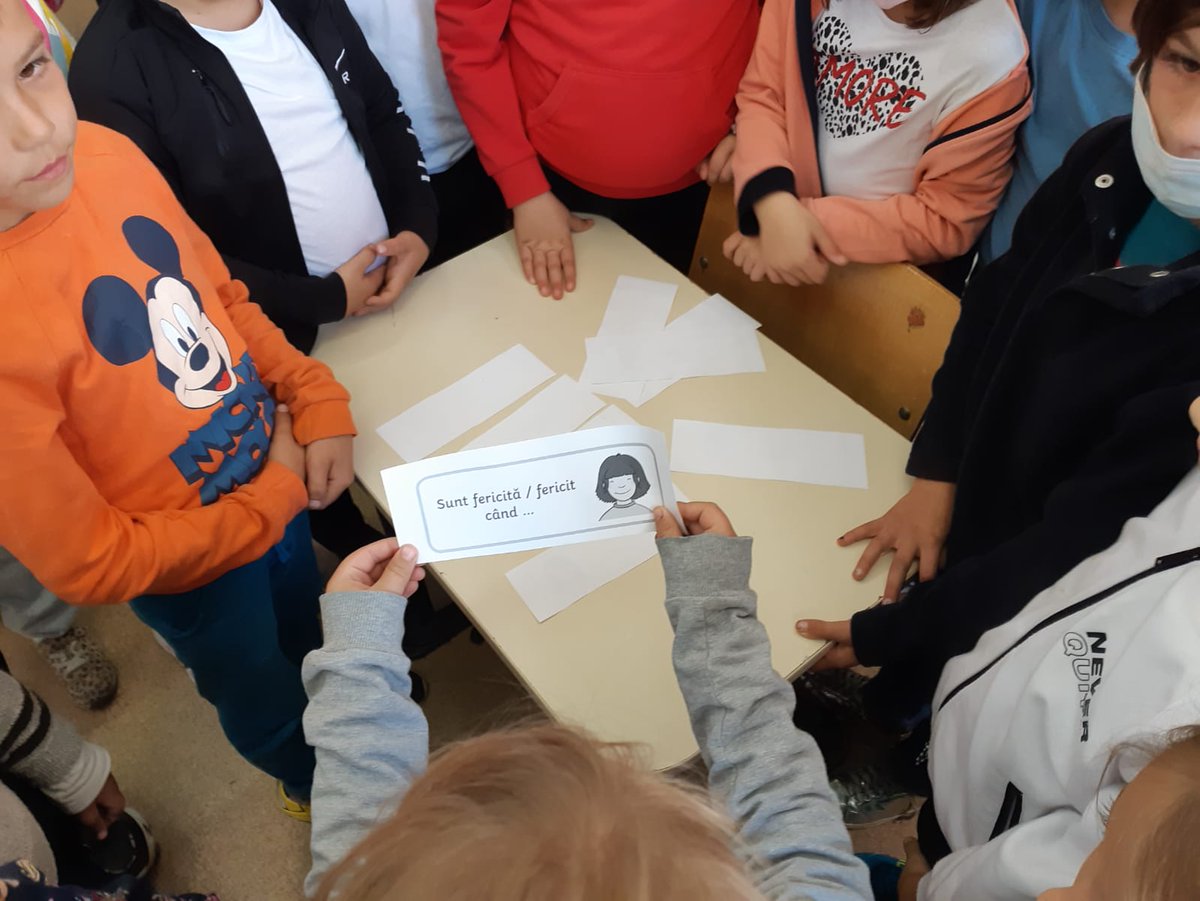 Project__Ruth's tweet image. &quot;I&apos;m happy when...&quot;
This story telling prompt resulted a variety of answers

- reading a new book
- using school supplies
- eating a hot lunch

 What makes YOU happy today? 

We are happy to be partnering with @UWRomania to transform lives in rural Giurgiu county.