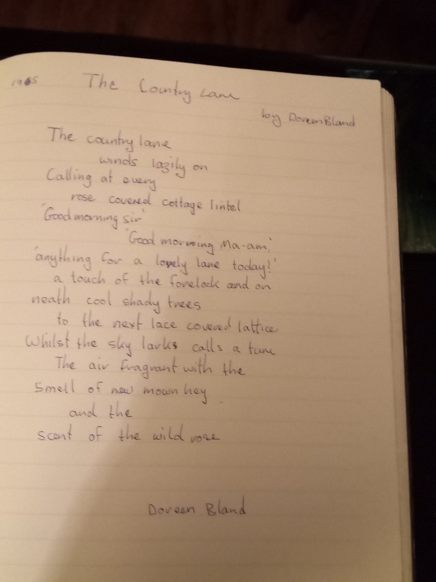 Beehatch3's tweet image. My Mum&apos;s poem about Knotty Lane in Lepton Huddersfield.