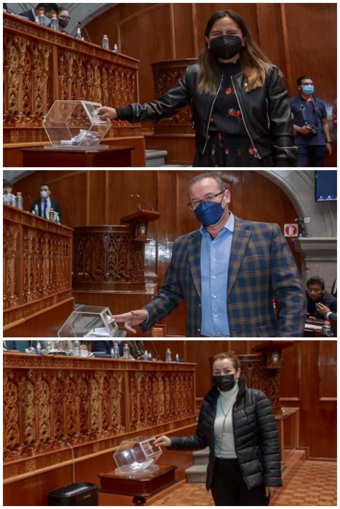 Votación para la elegir la Mesa Directiva del Período Extraordinario.
#LXILegislatura 
En la cual se aprobó la propuesta de la terna para designar al Ayuntamiento provisional del Municipio de Atlautla y se declara  Sesión Permanente para el dictamen del Paquete Fiscal 2022