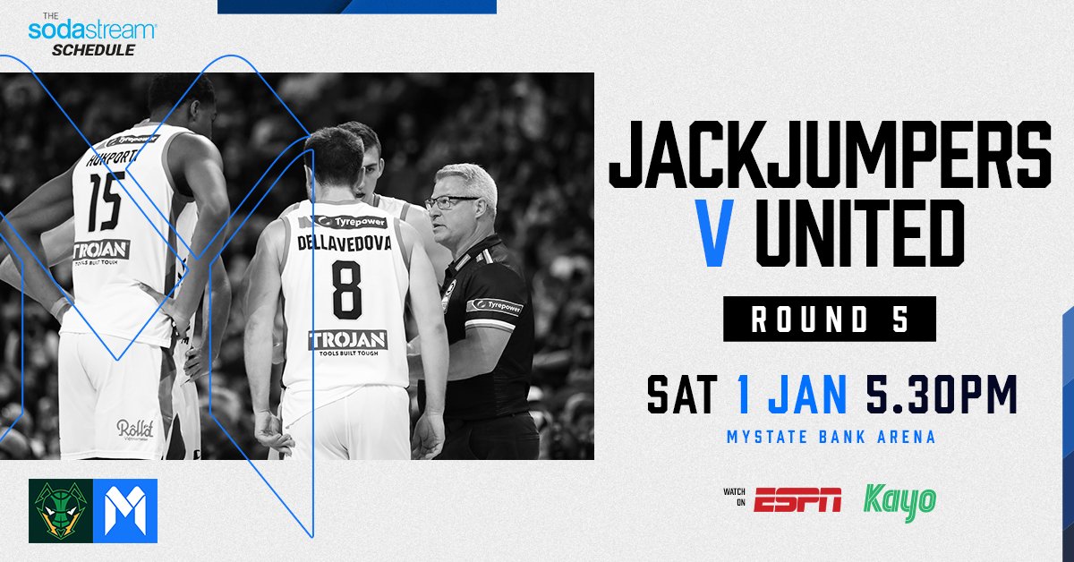MelbUnited's tweet photo. Next up on our @SodaStreamau Schedule:
🆚 The Tasmania JackJumpers
🗓 New Year's Day - Saturday 1st January 2022
⏰ 5.30pm AEDT
📍 MyState Bank Arena
📺 ESPN or Kayo
#TimeToUnite22 https://t.co/EhalSqo8aX