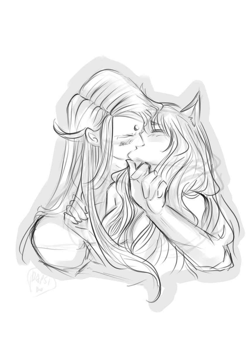 I love this pencil on MediBang so much,also some Fedre x Zenos sketches #FFXIV #zenosyaegalvus #wol #sketch #medibang