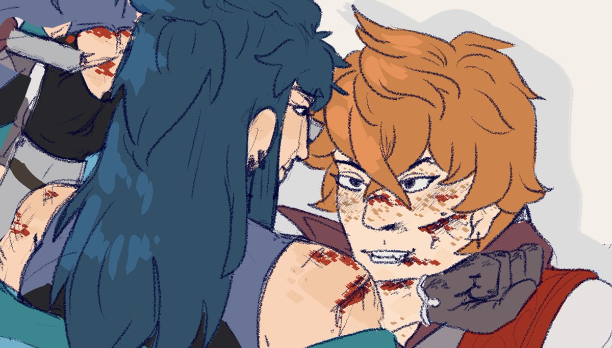 henbees's tweet photo. #OCxCanon doodles from a while back 

[#GenshinImpactOC #genshinimpact #原神 #childe] https://t.co/tAEKR36LQu