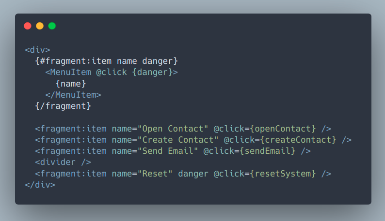 malinajs's tweet photo. @MichaelThiessen @vuejs "Fragment" is good for such things. You can define a snippet and insert it in different places or recursive.
live example: https://t.co/vMRvJ4Sp5J https://t.co/CP1sj34Vio