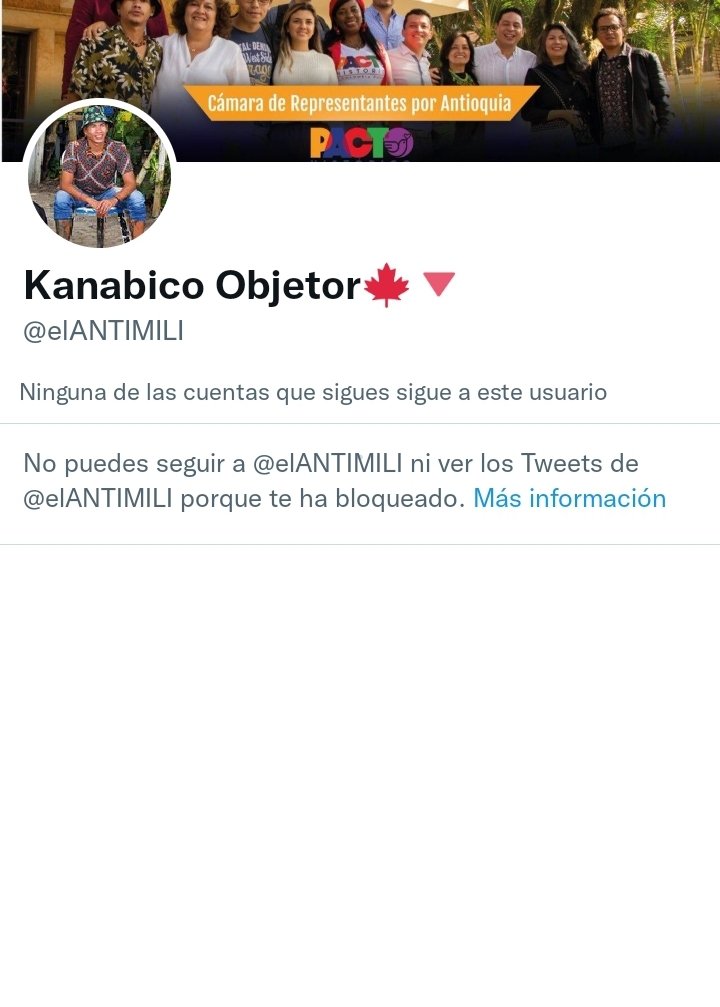 UniAndesContext's tweet photo. @elANTIMILI Demasiado loca usted que bloquea y comenta jajaja https://t.co/VsvXqQdPvV